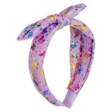 Coroniță Păr Copii, Model Unicorni, Multicolor, Fundiță Lila, Oem