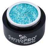 Gel Constructie Unghii Expert Line FrostedConfetti, SensoPRO Milano - Aqua 15ml