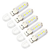 Cumpara ieftin Lampa LED portabila USB Dodaco, set 5 bucati, dimensiuni 58x18x9mm, lumina puternica