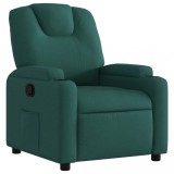 Cumpara ieftin Fotoliu rabatabil, verde inchis, material textil