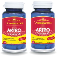 Pachet Artro Curcumin 95 60cps+60cps (50% reducere la al doilea produs)