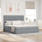 Cumpara ieftin Pat cu storage Gri deschis 180 x 200 cm Tesatura