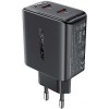 Incarcator Retea Acefast A49, 35W, 3A, 2 x USB-C, Negru, Universal