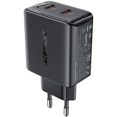 Incarcator Retea Acefast A49, 35W, 3A, 2 x USB-C, Negru