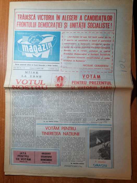magazin 8 martie 1980-romania la vot,progresul tarii,romania-austria cupa davis