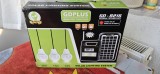 Sistem de iluminat solar GDPLUS cu 3 becuri, lanterna si incarcator USB portabil