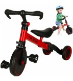 Tricicleta Copii Trike Fix Mini 3&icirc;n1 cu Pedale, Rosu