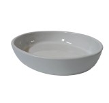 Vas termorezistent rotund, 17&times;3.5 cm, Alb/Alb mat