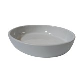 Vas termorezistent rotund, 17&times;3.5 cm, Alb/Alb mat