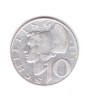 Moneda Austria 10 schilling 1958, stare buna, curata, Europa, Argint
