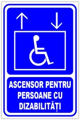 indicator ascensor pentru persoane cu dizabilitati foto