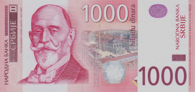 Bancnota Serbia 1.000 Dinari 2003 - P44b UNC foto