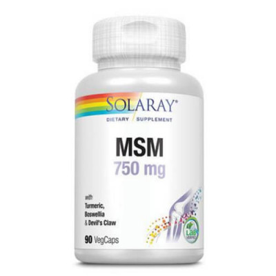 MSM 750mg, 90cps, Solaray foto