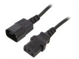 Cablu Alimentare IEC C13-C14 1.8m Negru 6A, Gembird