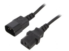 Cablu Alimentare IEC C13-C14 1.8m Negru 6A
