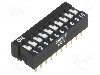Intrerupator DIP, 2 pozitii, montare THT, 10 sectiuni, OMRON OCB - A6E-0101-N