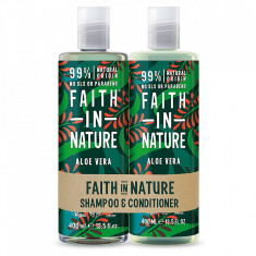 Set Sampon si Balsam cu Aloe Vera, Faith in Nature, 2 x 400 ml foto