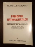 Romulus Seișanu - Principiul naționalităților. Originile, evoluția și elementele constitutive ale naționalității