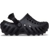 Saboti Copii Crocs Classic Echo Clog Negri - Black, Bareta, Croslite, Iconic Comfort, Jibbitz - Marimi Mici