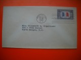 HOPCT PLIC S FDC NR 761 FRANTA - DRAPEL -1943 -SUA -CIRCULAT