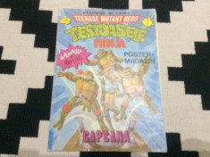 testoasele ninja capcana nr. 2 an 1992 revista banzi desenate + poster raphael foto