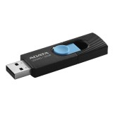 MEMORIE USB 2.0 ADATA 32 GB, retractabila, carcasa plastic, negru / albastru, &quot;AUV220-32G-RBKBL&quot; (timbru verde 0.03 lei)