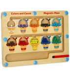 Tabla Magnetica Educațională Montessori &ndash; Sortare Colorata cu Bilute, 30 &times; 22 cm