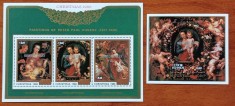 COOK-ISL.-PICTURI CELEBRE&#039;&#039;RUBENS &#039;&#039;1986-&#039;CRACIUN&#039;&#039;-2 COLITE-MNH NESTAMP. -vezi scan