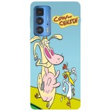 Husa compatibila cu Motorola Moto G71 5G model Cow and Chicken, Silicon, TPU, Viceversa, Transparent, Carcasa