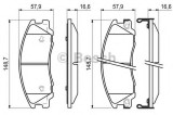 Set placute frana,frana disc HYUNDAI TERRACAN (HP) (2001 - 2006) BOSCH 0 986 494 138