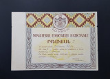Diploma scolara Premiul I / anul 1945 / 1946 / perioada regalista