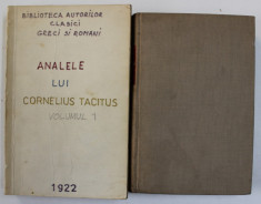 ANALELE LUI CORNELIUS TACITUS , VOLUMELE I - II , 1922 - 1925 , VOLUMELE CU FORMAT DIFERIT * foto