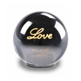 Cumpara ieftin Sfera decorativa sticla gri cu led Love &Oslash; 12 cm x 10,5 H