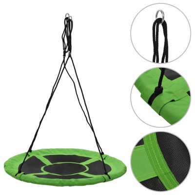 vidaXL Leagăn, verde, 110 cm, 100 kg 91808 foto