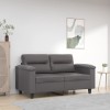 VidaXL Canapea cu 2 locuri, gri, 120 cm, piele ecologică 359580