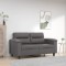 vidaXL Canapea cu 2 locuri, gri, 120 cm, piele ecologică 359580