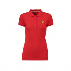 Tricou de Dama cu Guler, Ferrari Classic, Rosu, 2018 foto