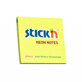 Notes Autoadeziv 76 X 76 Mm, 100 File, Stick&quot;n - Galben Neon