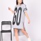 K817-18 Tricou lung tip rochie cu imprimeu &quot;GO&quot;