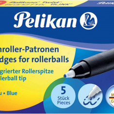 Rezerve albastre stilou cu role Pelikan/ Grand Prix, 2setx5 rezerve/set, PELIKAN