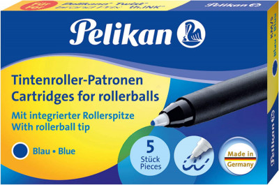 Rezerve albastre stilou cu role Pelikan/ Grand Prix, 2setx5 rezerve/set, PELIKAN foto