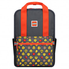 Rucsac Casual LEGO Tribini Fun Large - design Heads and Cup - rosu foto