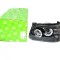 Far Land Rover Range Rover Sport (Ls), 09.2011-06.2013, montare fata, stanga, asistenta faza scurta; D3S+H7+H8+PY24W; electric; reflector negru; cu b