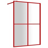 Cumpara ieftin Paravan de dus walk-in, rosu, 140x195cm sticla ESG transparenta