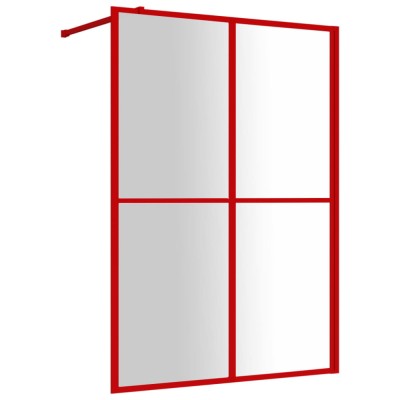 Paravan de dus walk-in, rosu, 140x195cm sticla ESG transparenta foto