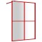Paravan de dus walk-in, rosu, 140x195cm sticla ESG transparenta