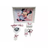 Cumpara ieftin Tavita Turta cu 6 Piese - Minnie si Pisica - TPT64 Alb cu Roz