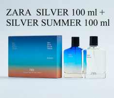 Parfum barbati Zara man silver set 2 x 100 ml nou foto