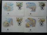 URSS-WWF Ursi polari-set complet FDC