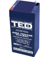 Acumulator 4V 4.6Ah 47x47xh100.6mm AGM Battery TED446F1 TED002853 foto